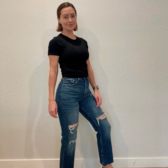 Abercrombie & Fitch women’s jeans ankle straight ultra high rise Size 25 - Picture 7 of 8